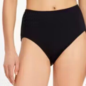 KATE SPADE Georgica Beach Black Bandeau Swim High Waist Bottom XL